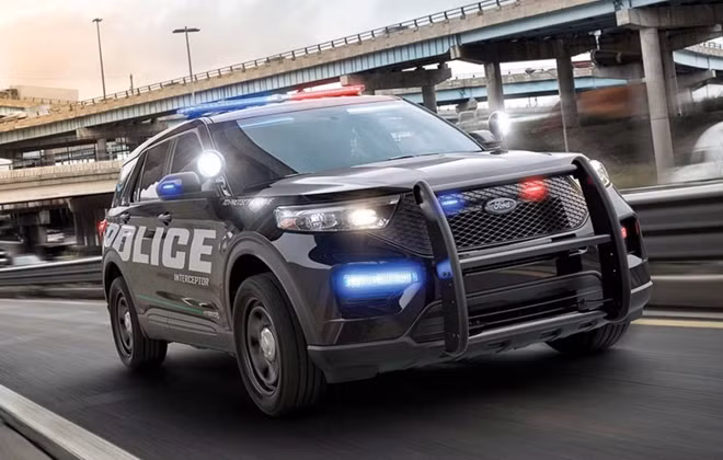 Chiếc xe Ford Police Interceptor Utility được cảnh sát Mỹ sử dụng.