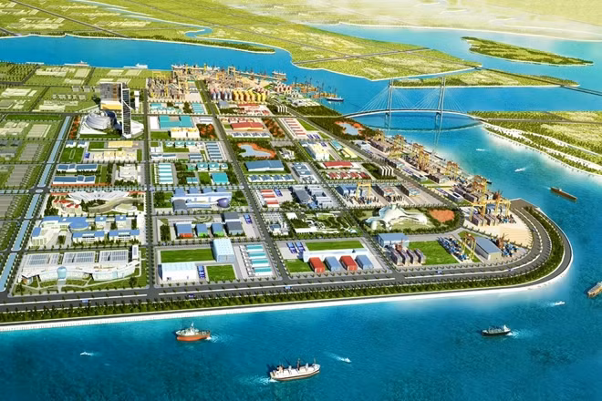 Phối cảnh Khu CN Nam Đình Vũ, nơi dự định triển khai dự án.