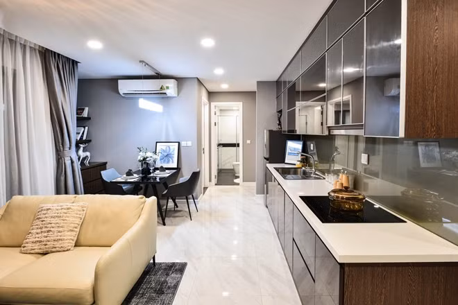 Các căn hộ tại D'. El Dorado có thiết kế thông minh, hiện đại nhưng vẫn tiết kiệm hiện diện tích, phù hợp với nhu cầu của đông đảo khách hàng thuê nhà là những người trẻ thành đạt và người nước ngoài sinh sống và làm việc tại Việt Nam