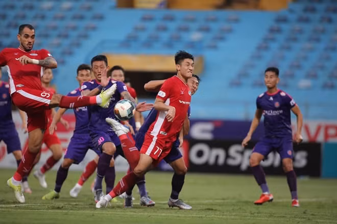 Viettel đã trải qua một trận đấu đầy vất vả trước đội khách Sài Gòn FC. Ảnh: CLB Viettel.