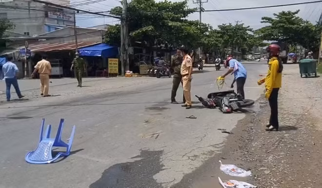 Hiện trường vụ tai nạn.