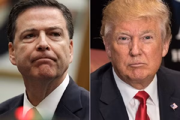 Cựu giám đốc FBI Comey và Tổng thống Mỹ Donald Trump.