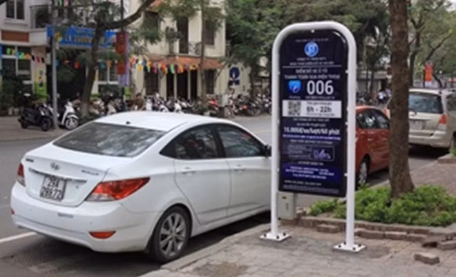 Một điểm trông giữ xe IParking.