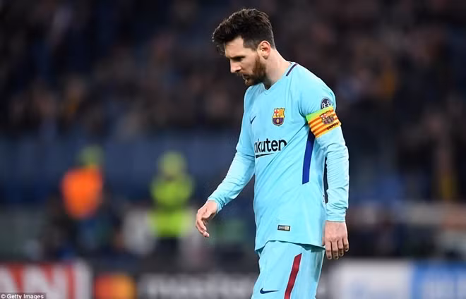Messi thi đấu dưới sức, Barca nhận thảm bại. Ảnh: GettyImage.