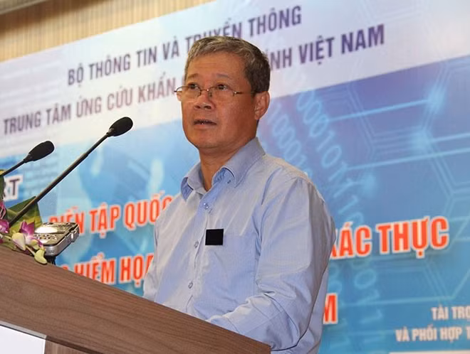 Thứ trưởng Bộ TT&TT Nguyễn Thành Hưng phát biểu khai mạc cuộc diễn tập ACID 2017. Ảnh: ICTnews