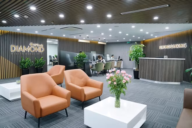 Không gian phòng giao dịch VPBank Diamond Elite.