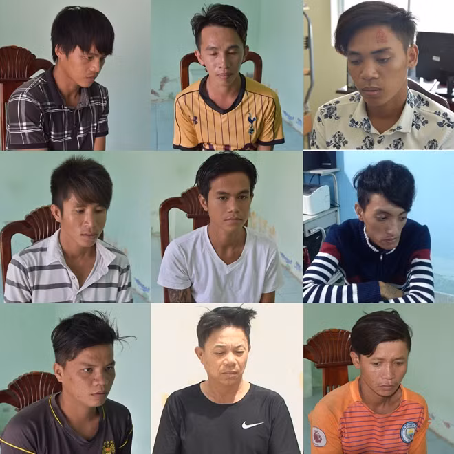 Các bị can bị đề nghị truy tố về tội gây rối trật tự công cộng và chống người thi hành công vụ tại huyện Tuy Phong, tỉnh Bình Thuận.
