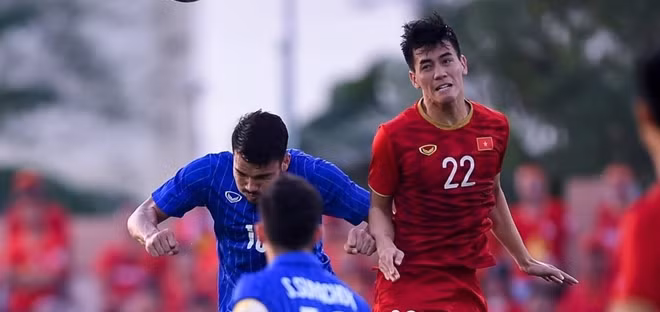 AFC khen ngợi tinh thần chiến đấu của U22 Việt Nam trong trận đấu với đại kình địch Thái Lan. Ảnh: AFC.