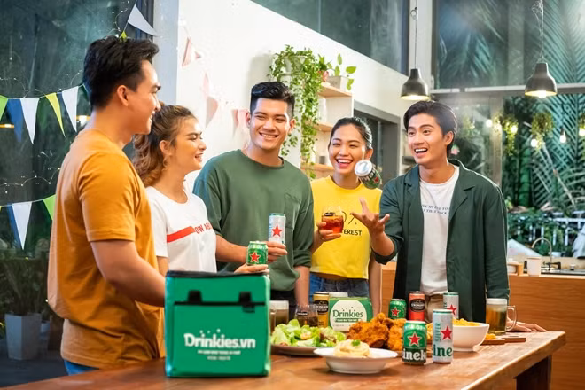 Với Drinkies, khách hàng giờ đây có thể thưởng thức bia và nước táo lên men lạnh tại nhà chỉ trong vòng 60 phút đặt hàng.
