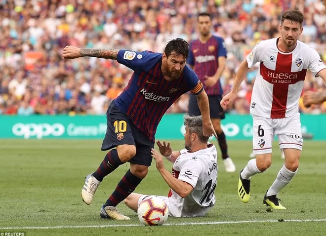 Messi tiếp tục là ngòi nổ trong lối chơi của Barca. Ảnh: Reuters.