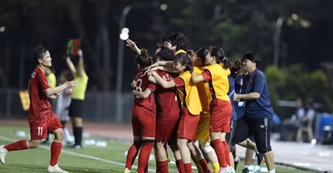 ĐT nữ Việt Nam giành vé vào chung kết Sea Games 30. Ảnh:VFF