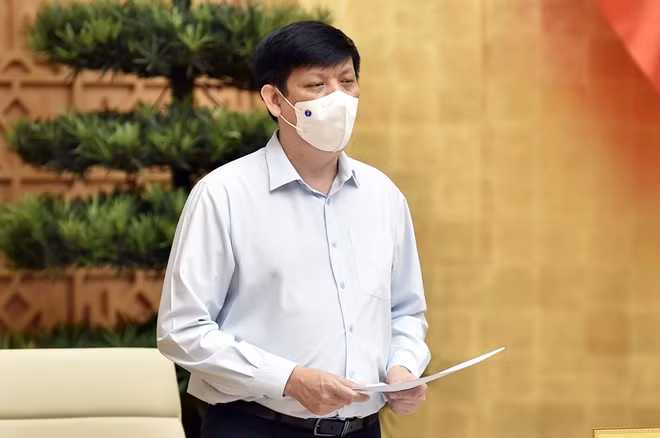 Bộ trưởng Bộ Y tế Nguyễn Thanh Long phát biểu tại cuộc họp. - Ảnh: VGP/Nhật Bắc.