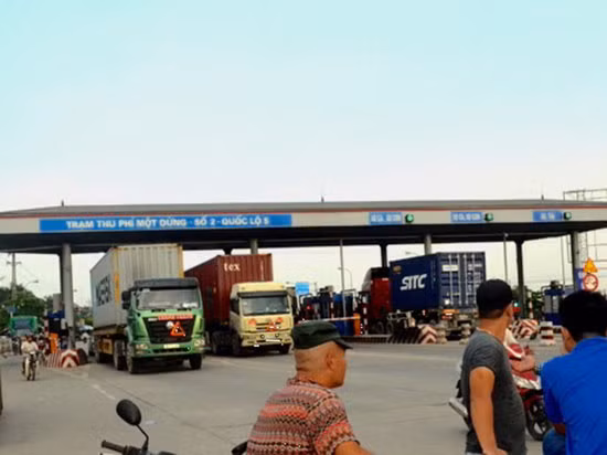 Trạm thu phí số 2 tại Hải Phòng.
