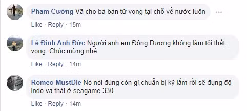 Chiến thắng bất ngờ của U22 Campuchia khiến nhiều CĐV Việt Nam phấn khích.