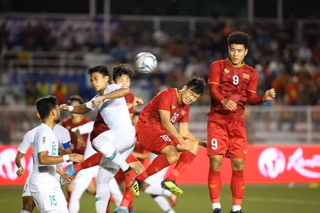 U22 Việt Nam đang hừng hực khí thế sau khi lội ngược dòng trước Indonesia. Ảnh CTV từ Manlina.