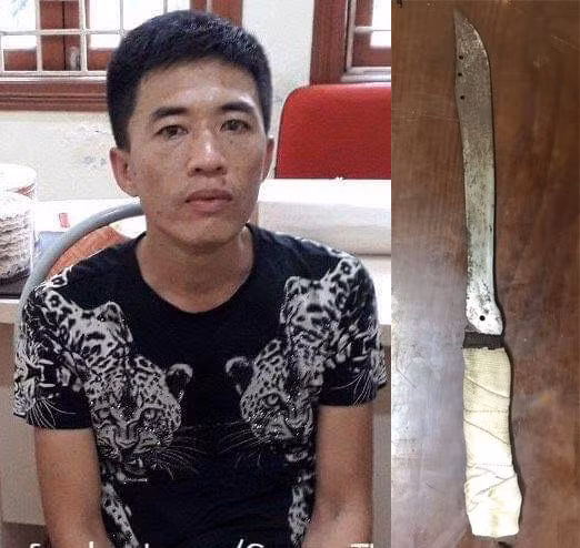 Đối tượng Dũng và tang vật. Đối tượng Dũng và tang vật.
