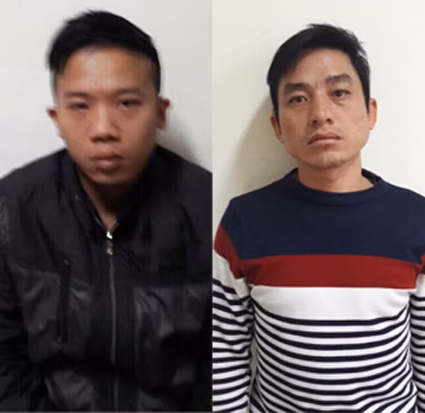 Hai đối tượng Lý Văn Minh và Bàn Văn Quyền.