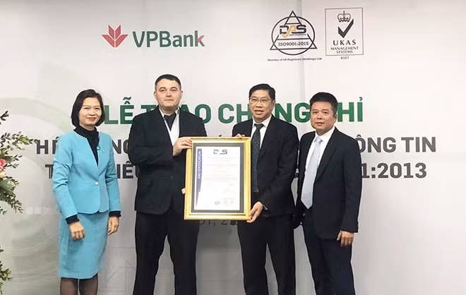 Chứng nhận ISO/IEC 27001:2013 của VPBank.