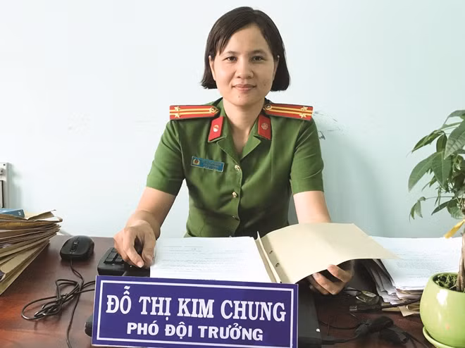 Trung tá Đỗ Thị Kim Chung.