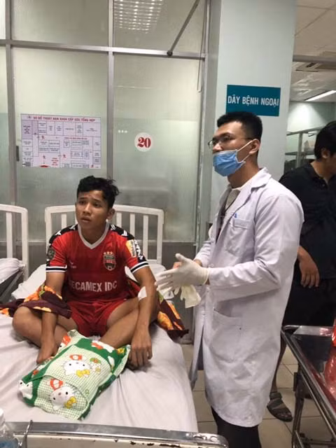 Cầu thủ Thiện Đức đã bình phục trong đêm 5-5.