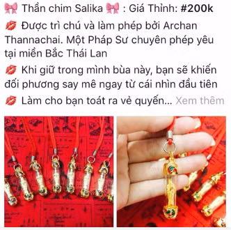 "Bùa yêu" được quảng cáo công khai. "Bùa yêu" được quảng cáo công khai.