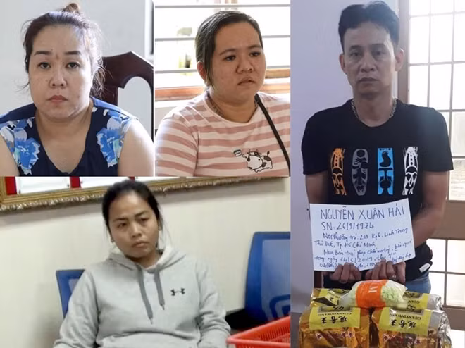 Một số đối tượng trong các đường dây ma túy bị triệt phá.