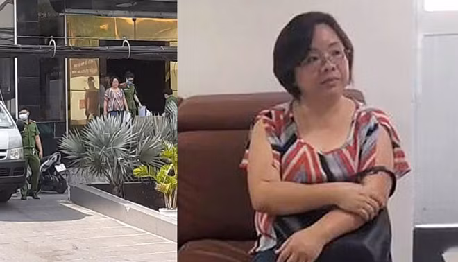 Bị can Vũ Bảo Trinh thời điểm bị bắt tạm giam và đưa ra xe về trụ sở Công an.