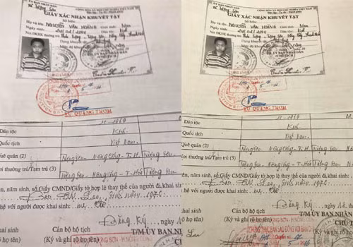 Hồ sơ giả do bà Đào Thị Lan làm để hưởng tiền hỗ trợ của Nhà nước đối với học sinh nghèo, khuyết tật.