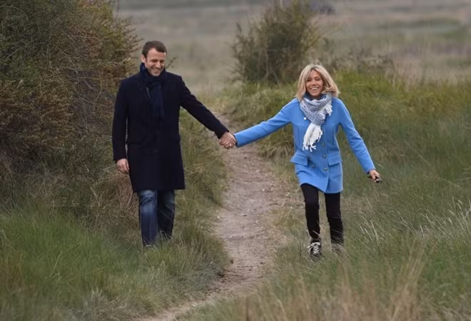 Tổng thống Emmanuel Macron và phu nhân Brigitte Ảnh: Getty
