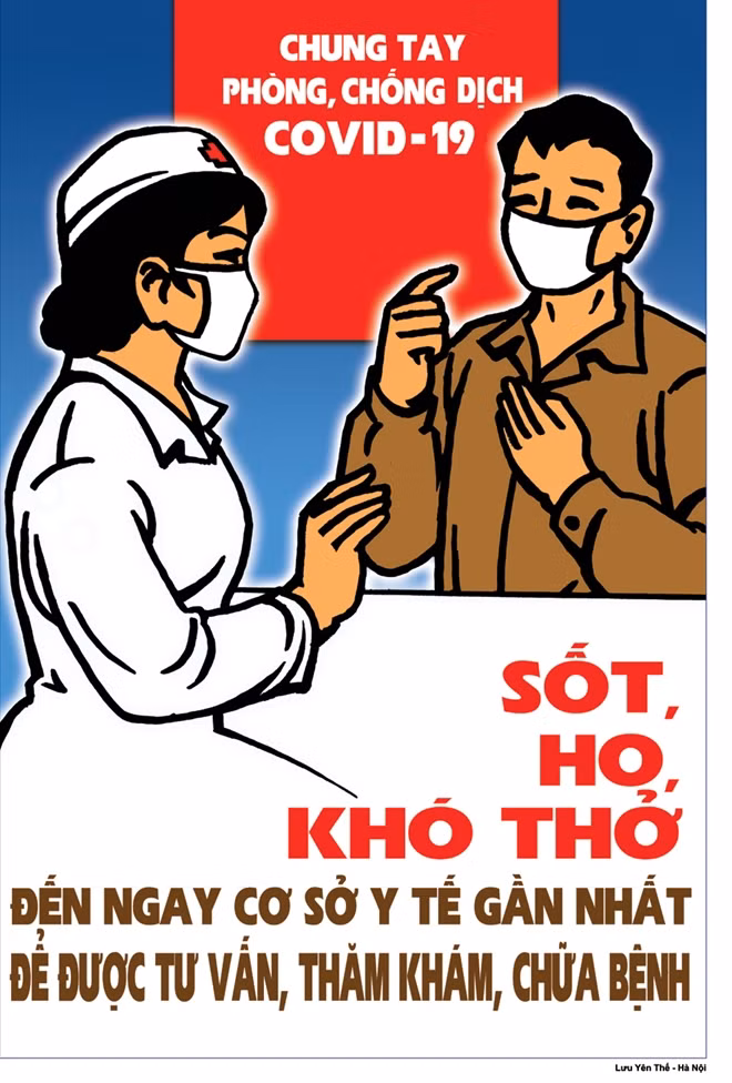 Tranh cổ động của họa sĩ Lưu Yên Thế (Hà Nội).
