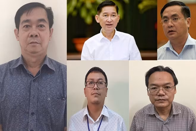 Các bị can sai phạm liên quan đất đai.