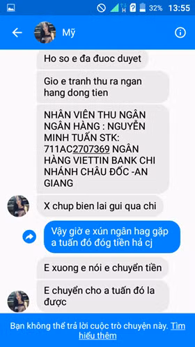 Những tin nhắn “chiêu dụ vay tiền” của đối tượng lừa đảo trên mạng xã hội.