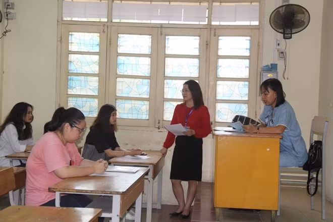 Thí sinh dự thi THPT quốc gia 2019.