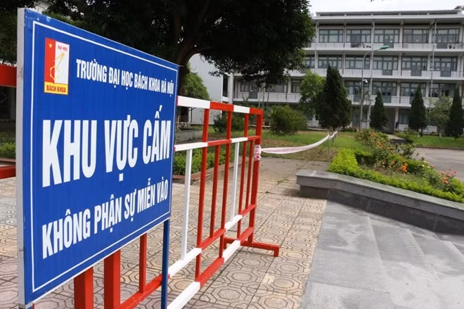 Một trong nơi in sao đề thi của kỳ thi THPT Quốc gia 2019 nằm trong một khu vực cách ly tại Trường Đại học Bách Khoa Hà Nội.