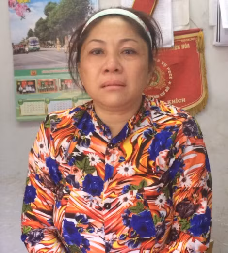 Đối tượng truy nã đặc biệt Nguyễn Thị Thu Diệu khi bị bắt.