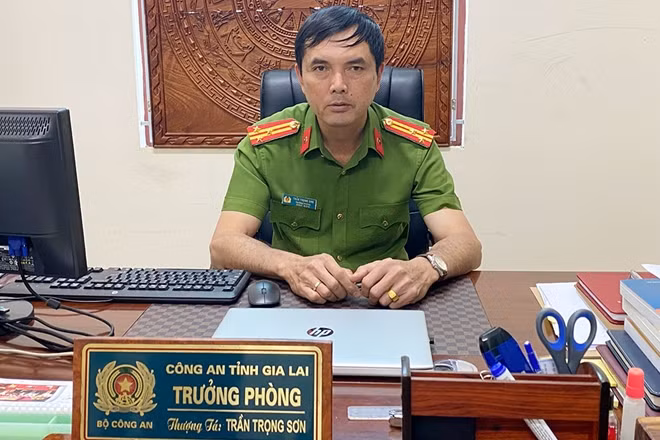 Thượng tá Trần Trọng Sơn – Trưởng phòng Cảnh sát hình sự Công an tỉnh Gia Lai.
