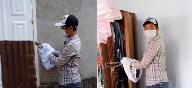 Công an TP. Long Khánh thực nghiệm hiện trường đối tượng Nguyễn Xuân Khang gây án.