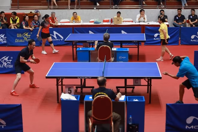 Tại nội dung đồng đội nam, đội Liên chi hội Nhà báo Bộ Công an 1 gặp đội Liên chi hội Nhà báo Đài truyền hình Việt Nam 1.