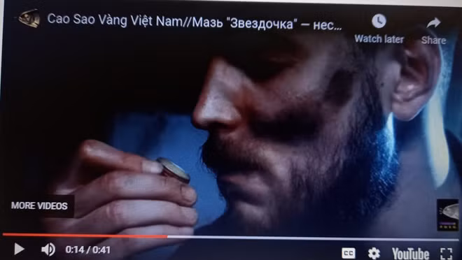 Cảnh trong clip quảng cáo Cao Sao Vàng.
