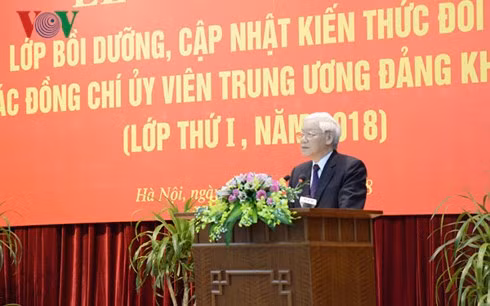 Tổng Bí thư Nguyễn Phú Trọng phát biểu tại lễ khai mạc.