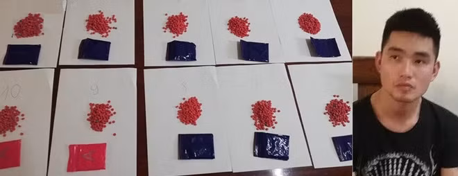 Đối tượng và tang vật thu giữ.
