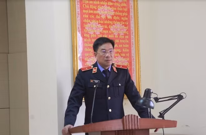 Đồng chí Lê Đức Xuân, Vụ trưởng Vụ thực hành quyền Công tố và kiểm sát án an ninh.