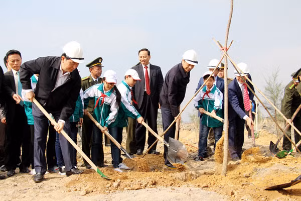 Chủ tịch nước trồng cây.