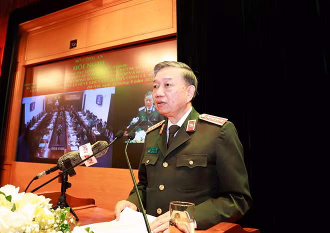 Bộ trưởng Tô Lâm phát biểu chỉ đạo Hội nghị.