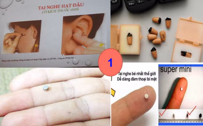 Tai nghe siêu nhỏ dùng để gian lận trong thi cử.