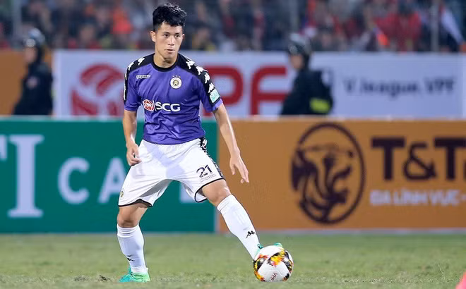 Đình Trọng là một nhân tố quan trọng nơi hàng thủ không chỉ của Hà Nội FC mà còn của cả đội tuyển U23 Việt Nam. Ảnh: Internet.