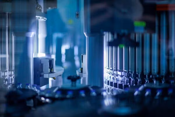 Những lọ vaccine BNT162b2 tại nhà máy sản xuất của Pfizer ở Kalamazoo (Michigan, Mỹ) Ảnh nguồn: The New York Times.