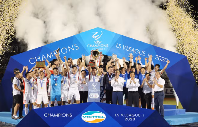Viettel vô địch V.League 2020.