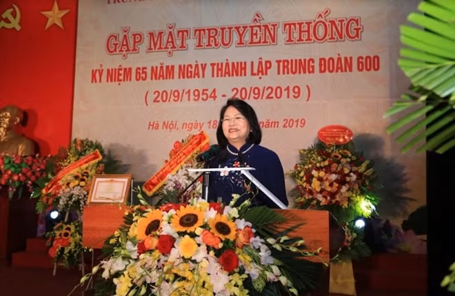 Phó Chủ tịch nước Đặng Thị Ngọc Thịnh phát biểu tại buổi gặp mặt.