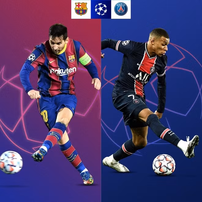 Barca và PSG hứa hẹn sẽ tạo ra một cặp đấu nhiều hấp dẫn. Ảnh: UEFA.